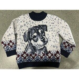 Pulltonic Toddler Sweater Size 3/4  Puppy Wool Cashmere Blend Warm Soft Classic